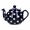 London Pottery Farmhouse Filter 4 Cup Teapot - Blue with White Spots | Classic Design for Tea Lovers -HARTS OF STUR Sales 78494 London Pottery Farmhouse 4 Cup Teapot Blue With White Spots