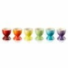 Le Creuset Rainbow Collection Set Of 6 Egg Cups - Vibrant Tableware for Stylish Breakfasts -HARTS OF STUR Sales 79067008359030 Le Creuset Rainbow Egg Cups 6 Pack