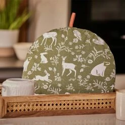 Ulster Weavers Forest Friends Sage Green & Terracotta Tea Cosy | Stylish Tea Accessory 6 Ulster Weavers Forest Friends Sage Green & Terracotta Tea Cosy | Stylish Tea Accessory -HARTS OF STUR Sales 7FFSG04 Ulster Weavers Tea Cosy Cotton Forest Friends Sage 1