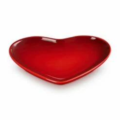 Le Creuset L'Amour Heart Collection Cerise 23cm Heart Plate - Premium Tableware for Romantic Dining