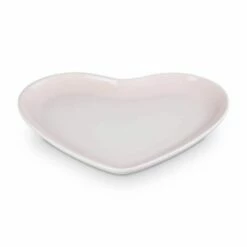 Le Creuset L'Amour Heart Collection Shell Pink 23cm Heart Plate - Premium Tableware for Romantic Dining
