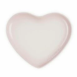 Le Creuset L'Amour Heart Collection Shell Pink 23cm Heart Plate - Premium Tableware for Romantic Dining -HARTS OF STUR Sales 80255237770099 Le Creuset LAmour Heart Collection 22cm Heart Plate Shell Pink 3