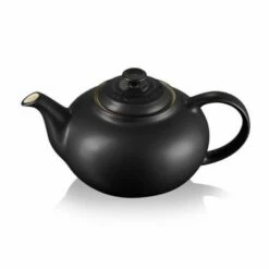 Le Creuset Black Stoneware Classic Teapot - Premium Tea Brewing Essential -HARTS OF STUR Sales 80702130000003 Le Creuset Stoneware Classic Teapot Black 3