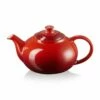 Le Creuset Cerise Stoneware Classic Teapot - 1.2L, Cherry Red, Durable & Stylish