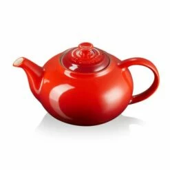Le Creuset Cerise Stoneware Classic Teapot - 1.2L, Cherry Red, Durable & Stylish -HARTS OF STUR Sales 80702130000003 Le Creuset Stoneware Classic Teapot Cerise 3