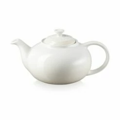 Le Creuset Meringue Stoneware Classic Teapot - Elegant & Durable Tea Accessory -HARTS OF STUR Sales 80702137160003 Le Creuset Meringue Stoneware Classic Teapot 1