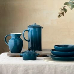 Le Creuset Deep Teal Stoneware Breakfast Jug | Premium Tableware | 1L Capacity -HARTS OF STUR Sales 80903066420005 Le Creuset Deep Teal Stoneware Breakfast Jug 4