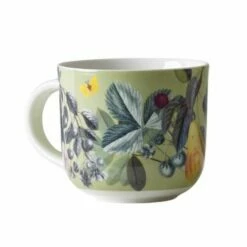Royal Botanic Gardens Kew Fruit & Floral Green Mug 290ml - Elegant Drinkware