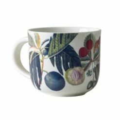 Royal Botanic Gardens Kew Fruit & Floral White Ceramic Mug 290ml - Elegant Drinkware