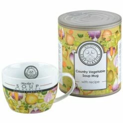 Clare Mackie Country Vegetable Soup Mug | Ceramic Soup Cup | 400ml Capacity | Microwave & Dishwasher Safe