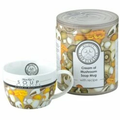 Clare Mackie Mushroom Soup Mug | Ceramic Soup Cup with Handle | Unique Drinkware