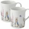 Peter Rabbit Original Mugs Set Of Two - Premium Ceramic Drinkware for Tea & Coffee Lovers -HARTS OF STUR Sales 9101071 Peter Rabbit Classic Mug Set
