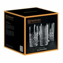 Nachtmann Highland Long Drink Glass Set Of 4 - Premium Crystal Drinkware -HARTS OF STUR Sales 97784 Nachtmann Highland Long Drink Glass Set of 4 3