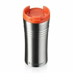 Le Creuset Volcanic Stainless Steel Travel Mug - 350ml, Durable & Insulated, Perfect for Hot & Cold Drinks -HARTS OF STUR Sales 98800000090080 Le Creuset Travel Mug Volcanic 1
