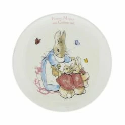 Beatrix Potter Flopsy Mopsy & Cottontail 3-Piece Nursery Tableware Set | Kids Tableware Collection -HARTS OF STUR Sales A26699 Beatrix Potter Flopsy Mopsy And Cottontail 3 Piece Nursery Set 2