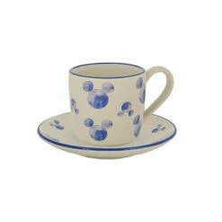 Disney Mono Espresso Cup and Saucer Set of 2 - Elegant Drinkware for Coffee Lovers -HARTS OF STUR Sales A30844 Disney Mono Espresso 2