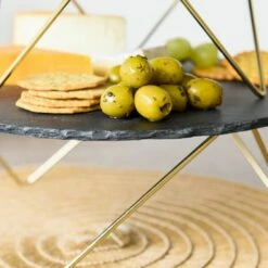 Artesa 2 Tier Slate Serving Platter - Elegant Tableware for Stylish Dining -HARTS OF STUR Sales ART2TSLATE Artesa 2 Tier Slate Serving Platter 5