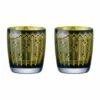 Artland Set Of 2 Midnight Peacock DOF Tumblers - Elegant Drinkware for Home & Office 2 Artland Set Of 2 Midnight Peacock DOF Tumblers - Elegant Drinkware for Home & Office -HARTS OF STUR Sales ART51196ST2 Artland Set of 2 Midnight Peacock DOF Tumblers
