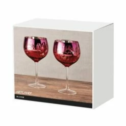Artland Set Of 2 Bloom Gin Glasses - Elegant Crystal Glassware for Cocktails & Spirits -HARTS OF STUR Sales ART52130ST2 Artland Set of 2 Bloom Gin Glasses 1