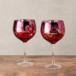 Artland Set Of 2 Bloom Gin Glasses - Elegant Crystal Glassware for Cocktails & Spirits -HARTS OF STUR Sales ART52130ST2 Artland Set of 2 Bloom Gin Glasses 2