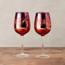 Artland Set Of 2 Bloom Wine Glasses - Elegant Drinkware for Red & White Wines -HARTS OF STUR Sales ART52132ST2 Artland Set of 2 Bloom Wine Glasses 2