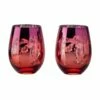 Artland Set Of 2 Bloom Stemless Tumblers - Elegant Drinkware for Wine & Cocktails -HARTS OF STUR Sales ART52133ST2 Artland Set of 2 Bloom Stemless DOF Tumblers