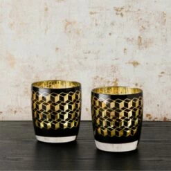 Artland Set of 2 Cubic Double Old Fashioned Tumblers - Elegant Drinkware Glasses for Whiskey, Cocktails & More -HARTS OF STUR Sales ART52153ST2 Artland Set of 2 Cubic DOF Tumblers 2