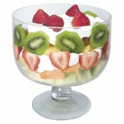 Artland Simplicity Trifle Bowl - Elegant Glass Serving Dish for Desserts, Salads & Snacks
