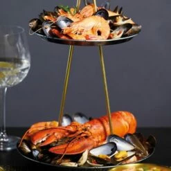 Artesa Two Tier Serving Stand - Elegant Tableware for Stylish Entertaining -HARTS OF STUR Sales ARTBLU2TCS Artesa Two Tier Serving Stand 3