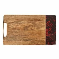 Artesa Rectangular Serving Board with Tortoise Shell Resin Edge - Premium Serveware for Stylish Dining -HARTS OF STUR Sales ARTBOARDTORT Artesa Rectangular Serving Board Tortoise Shell Resin Edge 1