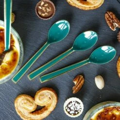 Artesa Enamel Teaspoons Set Of 4 - Green | Premium Cutlery for Tea Lovers -HARTS OF STUR Sales ARTTSPNGRN4PC Artesa Enamel Teaspoons Set Of 4 Green 5