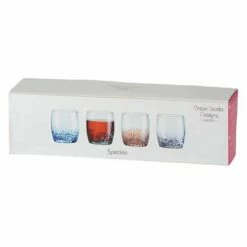 Anton Studios Set of 4 Speckle DOF Tumblers - Elegant Drinkware for Every Occasion -HARTS OF STUR Sales ASD10122 Anton Studios Set of 4 Speckle DOF Tumblers 1