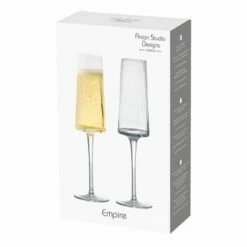 Anton Studio Designs Empire Champagne Flutes Set of 2 - Elegant Drinkware for Special Occasions 10 Anton Studio Designs Empire Champagne Flutes Set of 2 - Elegant Drinkware for Special Occasions -HARTS OF STUR Sales ASD10344 Anton Studio Designs Set of 2 Empire Champagne Flutes 2