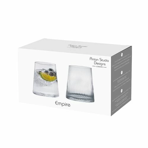 Anton Studio Designs Empire DOF Tumblers Set of 2 - Elegant Drinkware Glasses for Home & Bar 5 Anton Studio Designs Empire DOF Tumblers Set of 2 - Elegant Drinkware Glasses for Home & Bar - Image 3