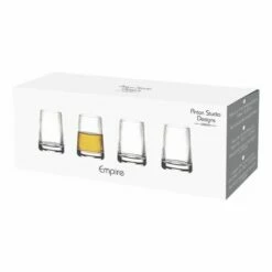 Anton Studio Designs Empire Shot Glasses Set Of 4 - Elegant Drinkware for Cocktails & Spirits -HARTS OF STUR Sales ASD10353 Anton Studios Set of 4 Empire Shot Glasses 2