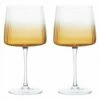 Anton Studios Empire Set of 2 Amber Gin Glasses - Elegant Drinkware for Cocktails & Spirits -HARTS OF STUR Sales ASD10359 Anton Studios Set of 2 Empire Gin Glasses Amber