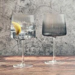 Anton Studios Empire Set of 2 Smoke Gin Glasses - Elegant Drinkware for Cocktails 11 Anton Studios Empire Set of 2 Smoke Gin Glasses - Elegant Drinkware for Cocktails -HARTS OF STUR Sales ASD10372 Anton Studios Set of 2 Empire Gin Glasses Smoke 4