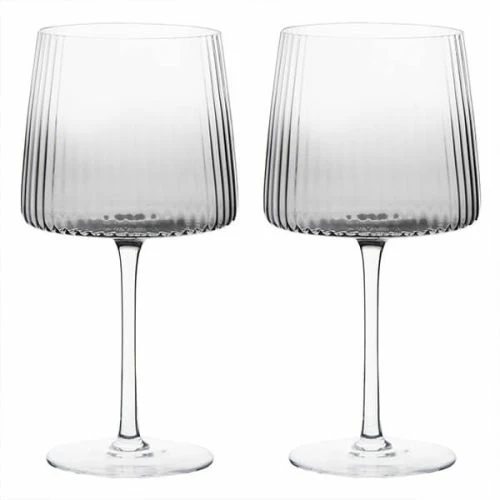 Anton Studios Empire Set of 2 Smoke Gin Glasses - Elegant Drinkware for Cocktails 3 Anton Studios Empire Set of 2 Smoke Gin Glasses - Elegant Drinkware for Cocktails