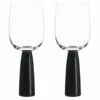 Anton Studios Oslo Set of 2 Black Wine Glasses - Elegant Drinkware for Red & White Wines 1 Anton Studios Oslo Set of 2 Black Wine Glasses - Elegant Drinkware for Red & White Wines -HARTS OF STUR Sales ASD10383 Anton Studios Set of 2 Oslo Wine Glasses Black