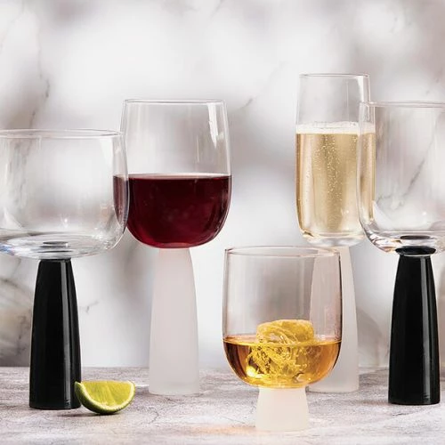 Anton Studios Oslo Set of 2 Black Wine Glasses - Elegant Drinkware for Red & White Wines 8 Anton Studios Oslo Set of 2 Black Wine Glasses - Elegant Drinkware for Red & White Wines - Image 6