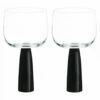 Anton Studios Oslo Set of 2 Black Gin Glasses - Elegant Drinkware for Cocktails -HARTS OF STUR Sales ASD10384 Anton Studios Set of 2 Oslo Gin Glasses Black