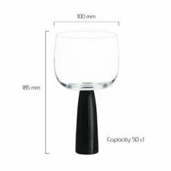 Anton Studios Oslo Set of 2 Black Gin Glasses - Elegant Drinkware for Cocktails -HARTS OF STUR Sales ASD10384 Anton Studios Set of 2 Oslo Gin Glasses Black 2