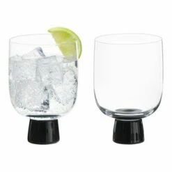 Anton Studios Oslo Set of 2 Black DOF Tumblers - Elegant Drinkware for Home & Bar 9 Anton Studios Oslo Set of 2 Black DOF Tumblers - Elegant Drinkware for Home & Bar -HARTS OF STUR Sales ASD10385 Anton Studios Set of 2 Oslo DOF Tumblers Black 1