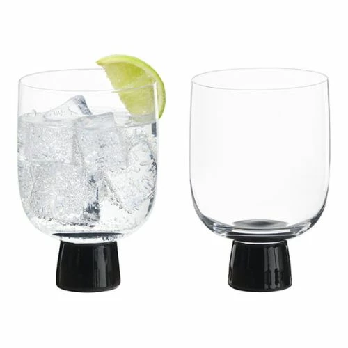 Anton Studios Oslo Set of 2 Black DOF Tumblers - Elegant Drinkware for Home & Bar 4 Anton Studios Oslo Set of 2 Black DOF Tumblers - Elegant Drinkware for Home & Bar - Image 2