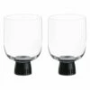 Anton Studios Oslo Set of 2 Black DOF Tumblers - Elegant Drinkware for Home & Bar -HARTS OF STUR Sales ASD10385 Anton Studios Set of 2 Oslo DOF Tumblers Black