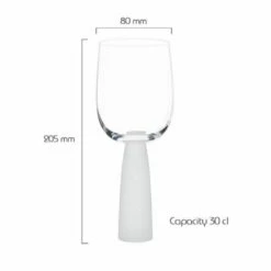 Anton Studios Oslo Set of 2 Frosted Wine Glasses - Elegant Drinkware for Wine Enthusiasts -HARTS OF STUR Sales ASD10391 Anton Studios Set of 2 Oslo Wine Glasses Frost 2