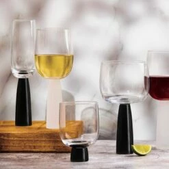 Anton Studios Oslo Set of 2 Frosted Wine Glasses - Elegant Drinkware for Wine Enthusiasts -HARTS OF STUR Sales ASD10391 Anton Studios Set of 2 Oslo Wine Glasses Frost 5