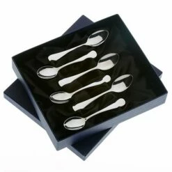 Arthur Price Of England Baguette Sovereign Silver Plate Coffee Spoons - Set of 6 | Elegant Cutlery for Coffee Lovers