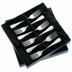 Arthur Price Of England Baguette Sovereign Stainless Steel Set Of 6 Fruit Forks | Premium Cutlery