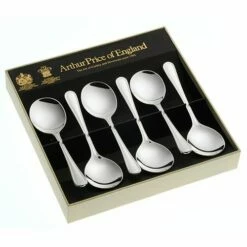 Arthur Price Of England Britannia Sovereign Stainless Steel Set Of 6 Fruit Spoons - Premium Cutlery
